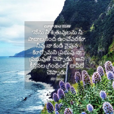 Picture 04 - లూకా 20:43 TELIRV - “నేను నీ - Bible Verse Picture