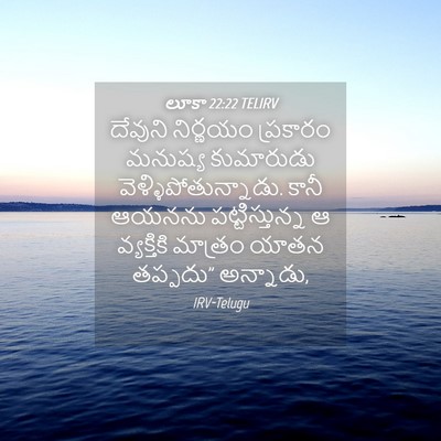 Picture 04 - లూకా 22:22 TELIRV - దేవుని నిర్ణయం - Bible Verse Picture