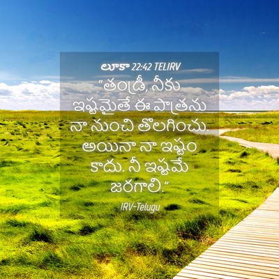 Picture 04 - లూకా 22:42 TELIRV - “తండ్రీ, నీకు - Bible Verse Picture