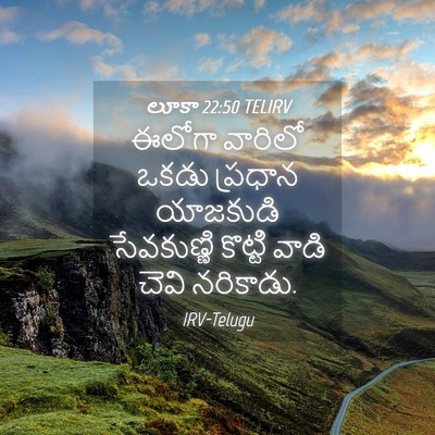 Picture 04 - లూకా 22:50 TELIRV - ఈలోగా వారిలో ఒకడు - Bible Verse Picture