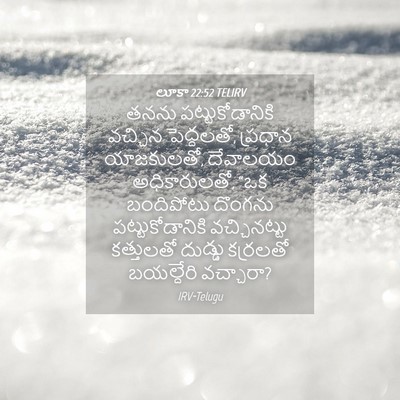 Picture 04 - లూకా 22:52 TELIRV - తనను - Bible Verse Picture