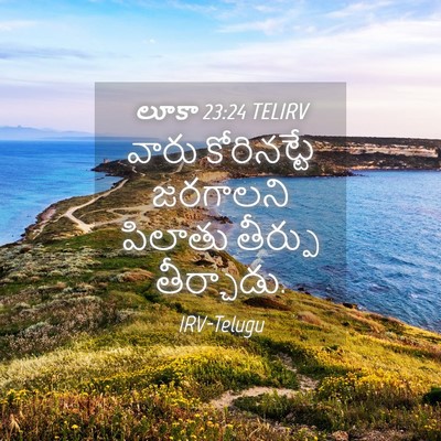 Picture 04 - లూకా 23:24 TELIRV - వారు కోరినట్టే - Bible Verse Picture