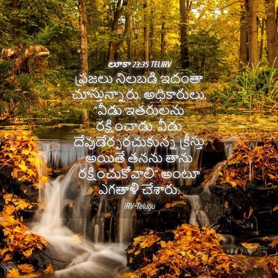 Picture 04 - లూకా 23:35 TELIRV - ప్రజలు నిలబడి - Bible Verse Picture
