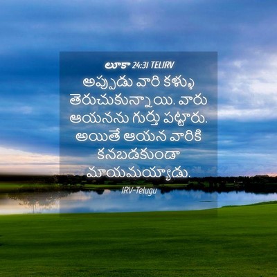 Picture 04 - లూకా 24:31 TELIRV - అప్పుడు వారి - Bible Verse Picture