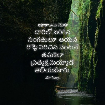 Picture 04 - లూకా 24:35 TELIRV - దారిలో జరిగిన - Bible Verse Picture