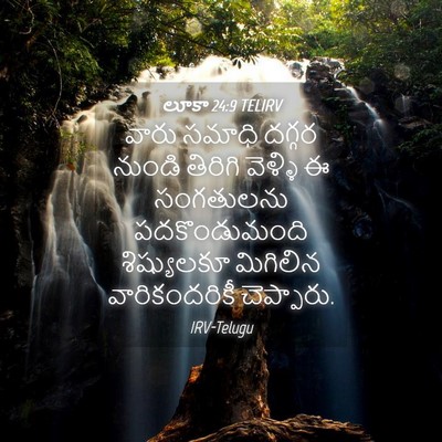 Picture 04 - లూకా 24:9 TELIRV - వారు సమాధి దగ్గర - Bible Verse Picture