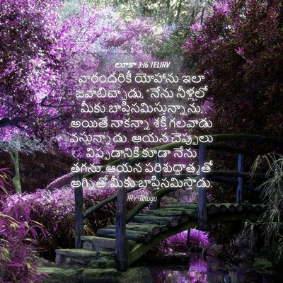 Picture 04 - లూకా 3:16 TELIRV - వారందరికీ యోహాను - Bible Verse Picture