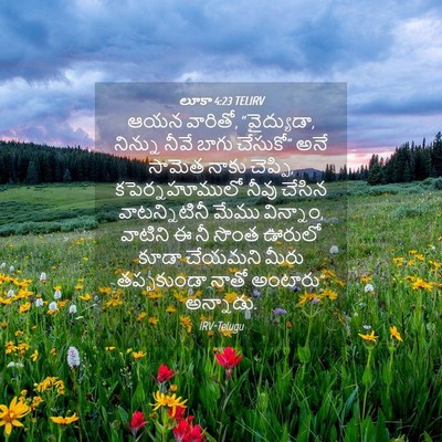 Picture 04 - లూకా 4:23 TELIRV - ఆయన వారితో, - Bible Verse Picture