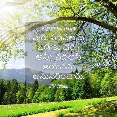 Picture 04 - లూకా 5:11 TELIRV - వారు పడవలను - Bible Verse Picture