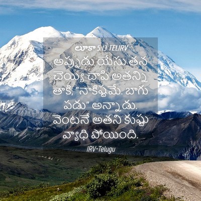 Picture 04 - లూకా 5:13 TELIRV - అప్పుడు యేసు తన - Bible Verse Picture