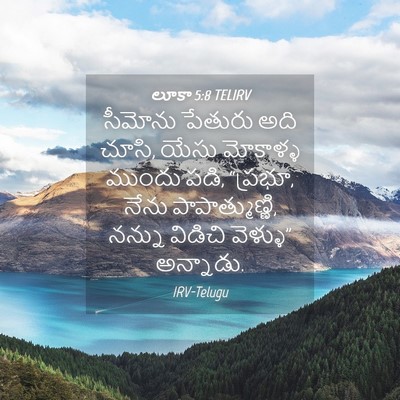 Picture 04 - లూకా 5:8 TELIRV - సీమోను పేతురు అది - Bible Verse Picture