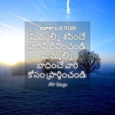 Picture 04 - లూకా 6:28 TELIRV - మిమ్మల్ని శపించే - Bible Verse Picture