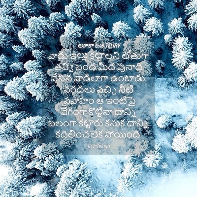 Picture 04 - లూకా 6:48 TELIRV - వాడు ఇల్లు - Bible Verse Picture