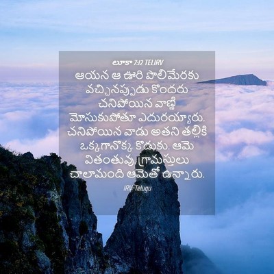 Picture 04 - లూకా 7:12 TELIRV - ఆయన ఆ ఊరి - Bible Verse Picture