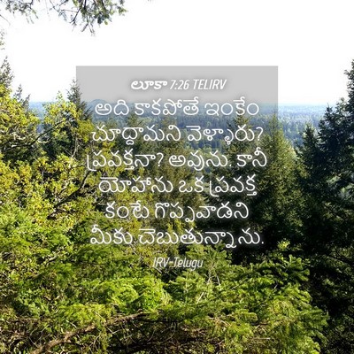 Picture 04 - లూకా 7:26 TELIRV - అది కాకపోతే ఇంకేం - Bible Verse Picture