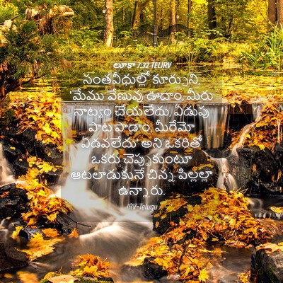 Picture 04 - లూకా 7:32 TELIRV - సంతవీధుల్లో - Bible Verse Picture