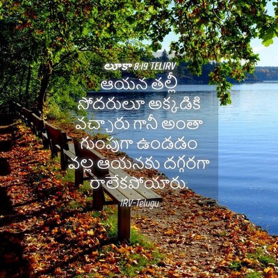 Picture 04 - లూకా 8:19 TELIRV - ఆయన తల్లీ సోదరులూ - Bible Verse Picture