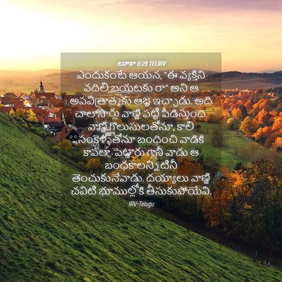Picture 04 - లూకా 8:29 TELIRV - ఎందుకంటే ఆయన, “ఈ - Bible Verse Picture