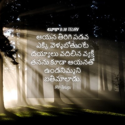 Picture 04 - లూకా 8:38 TELIRV - ఆయన తిరిగి పడవ - Bible Verse Picture