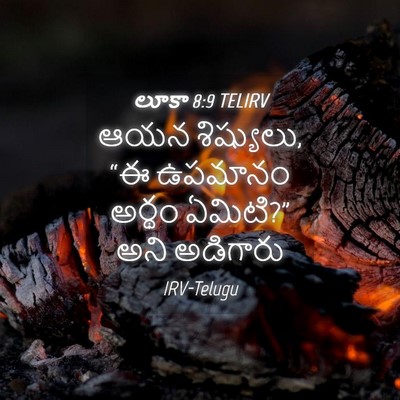Picture 04 - లూకా 8:9 TELIRV - ఆయన శిష్యులు, “ఈ - Bible Verse Picture