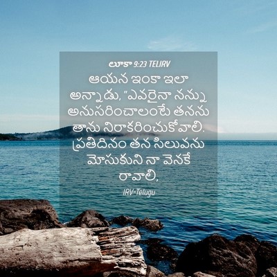 Picture 04 - లూకా 9:23 TELIRV - ఆయన ఇంకా ఇలా - Bible Verse Picture
