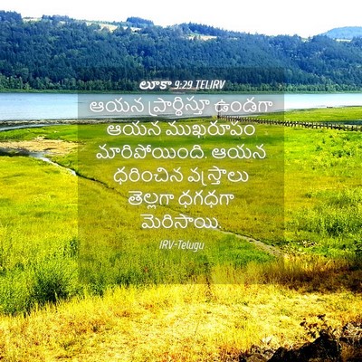 Picture 04 - లూకా 9:29 TELIRV - ఆయన ప్రార్థిస్తూ - Bible Verse Picture