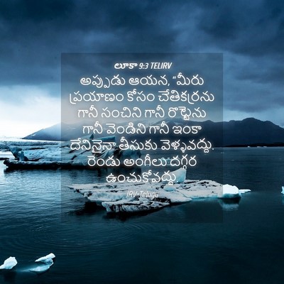 Picture 04 - లూకా 9:3 TELIRV - అప్పుడు ఆయన, “మీరు - Bible Verse Picture