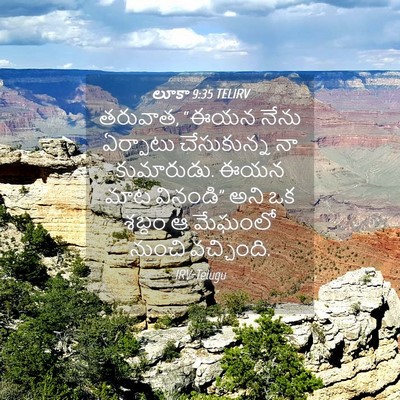 Picture 04 - లూకా 9:35 TELIRV - తరువాత, “ఈయన నేను - Bible Verse Picture