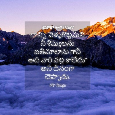 Picture 04 - లూకా 9:40 TELIRV - దాన్ని - Bible Verse Picture