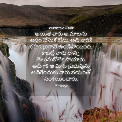 Picture 04 - లూకా 9:45 TELIRV - అయితే వారు ఆ మాటను - Bible Verse Picture