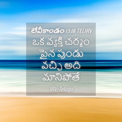 Picture 04 - లేవీకాండం 13:18 TELIRV - ఒక వ్యక్తి చర్మం - Bible Verse Picture