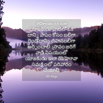 Picture 04 - లేవీకాండం 15:15 TELIRV - యాజకుడు వాటిలో ఒక - Bible Verse Picture