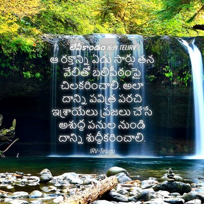 Picture 04 - లేవీకాండం 16:19 TELIRV - ఆ రక్తాన్ని ఏడు - Bible Verse Picture