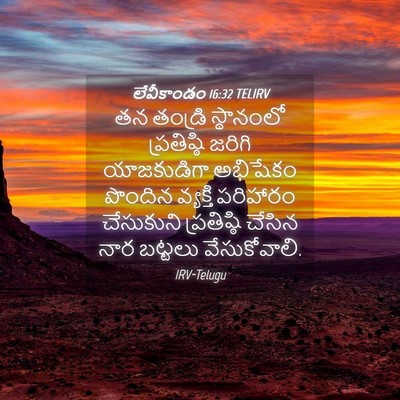 Picture 04 - లేవీకాండం 16:32 TELIRV - తన తండ్రి - Bible Verse Picture
