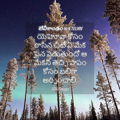 Picture 04 - లేవీకాండం 16:9 TELIRV - యెహోవా కోసం రాసిన - Bible Verse Picture