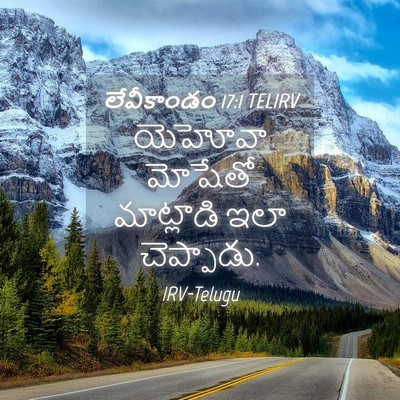 Picture 04 - లేవీకాండం 17:1 TELIRV - యెహోవా మోషేతో - Bible Verse Picture