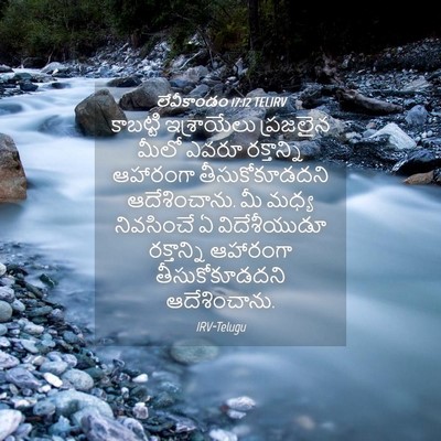 Picture 04 - లేవీకాండం 17:12 TELIRV - కాబట్టి ఇశ్రాయేలు - Bible Verse Picture