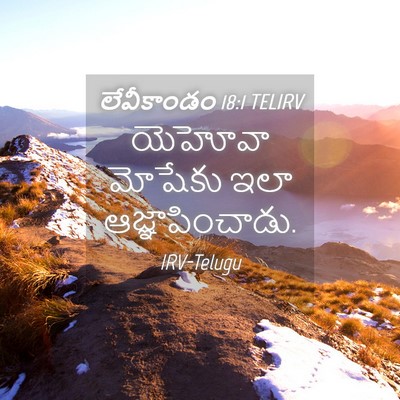 Picture 04 - లేవీకాండం 18:1 TELIRV - యెహోవా మోషేకు ఇలా - Bible Verse Picture
