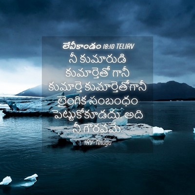 Picture 04 - లేవీకాండం 18:10 TELIRV - నీ కుమారుడి - Bible Verse Picture