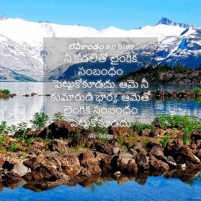 Picture 04 - లేవీకాండం 18:15 TELIRV - నీ కోడలితో లైంగిక - Bible Verse Picture
