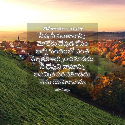 Picture 04 - లేవీకాండం 18:21 TELIRV - నీవు నీ - Bible Verse Picture