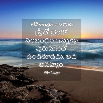 Picture 04 - లేవీకాండం 18:22 TELIRV - స్త్రీతో లైంగిక - Bible Verse Picture