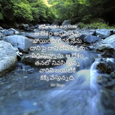 Picture 04 - లేవీకాండం 18:25 TELIRV - ఆ దేశం అపవిత్రమై - Bible Verse Picture