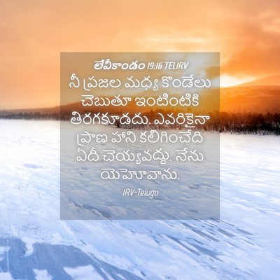 Picture 04 - లేవీకాండం 19:16 TELIRV - నీ ప్రజల మధ్య - Bible Verse Picture
