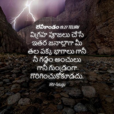 Picture 04 - లేవీకాండం 19:27 TELIRV - విగ్రహ పూజలు చేసే - Bible Verse Picture