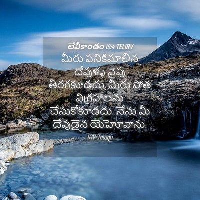 Picture 04 - లేవీకాండం 19:4 TELIRV - మీరు పనికిమాలిన - Bible Verse Picture
