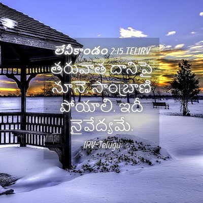Picture 04 - లేవీకాండం 2:15 TELIRV - తరువాత దానిపై - Bible Verse Picture