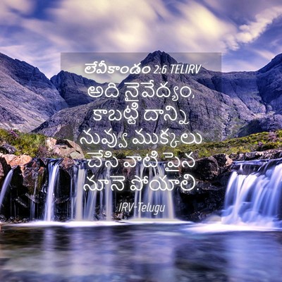 Picture 04 - లేవీకాండం 2:6 TELIRV - అది నైవేద్యం, - Bible Verse Picture