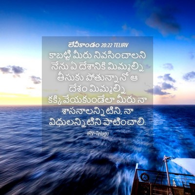 Picture 04 - లేవీకాండం 20:22 TELIRV - కాబట్టి మీరు - Bible Verse Picture