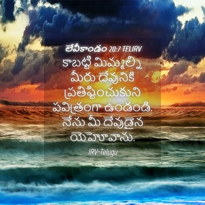 Picture 04 - లేవీకాండం 20:7 TELIRV - కాబట్టి మిమ్మల్ని - Bible Verse Picture